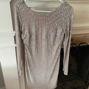 Sparkly fitted dress with V back